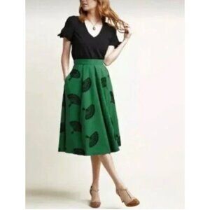 TATYANA Kelly Green Fan Retro Full Swing Skirt Size 3XL